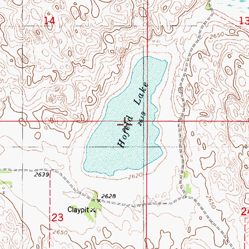 Topographic Map of Hofeld Lake, NE