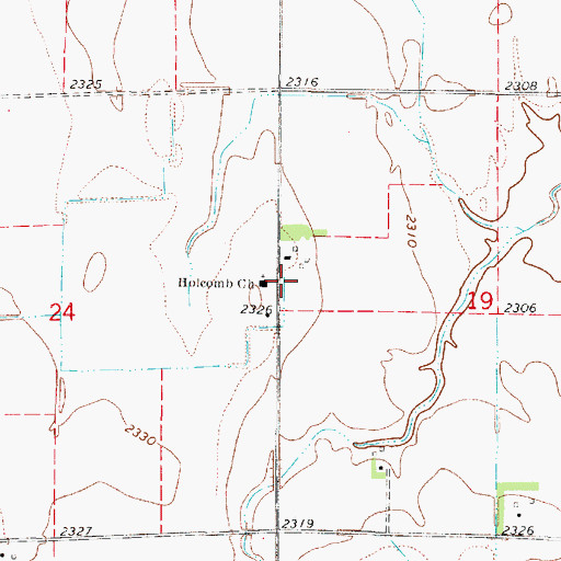 Topographic Map of Holcomb Church, NE