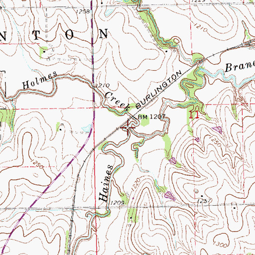 Topographic Map of Holmes Creek, NE