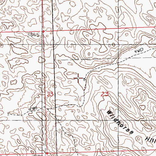 Topographic Map of Holmes Ranch, NE