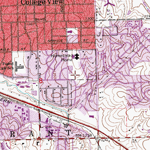 Topographic Map of Holmes School, NE