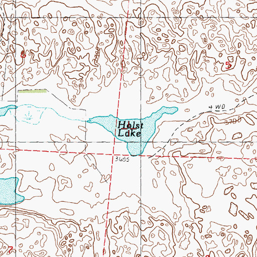 Topographic Map of Holst Lake, NE