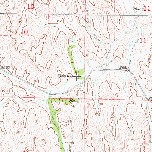 Topographic Map of Holt Ranch, NE