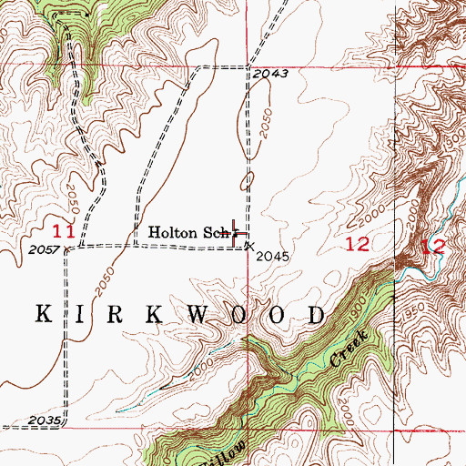 Topographic Map of Holton School, NE