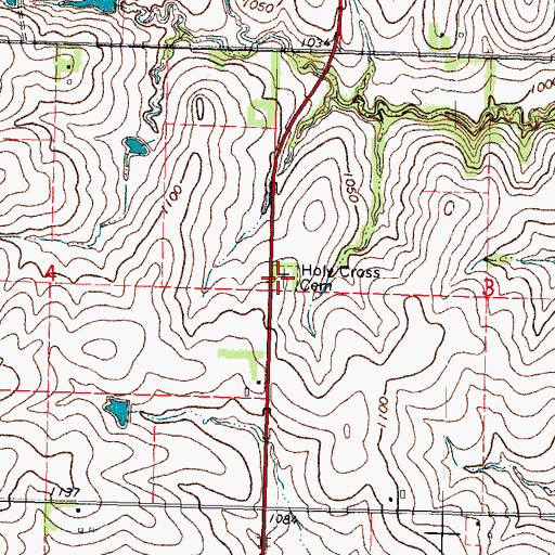 Topographic Map of Holy Cross Cemetery, NE