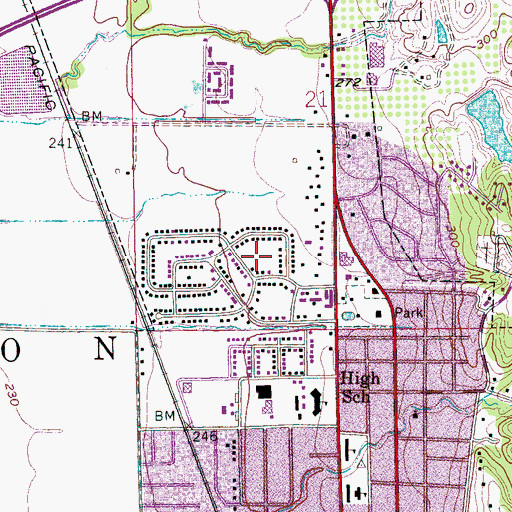 Topographic Map of Beech Grove Park, AR
