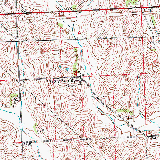 Topographic Map of Holy Family Cemetery, NE