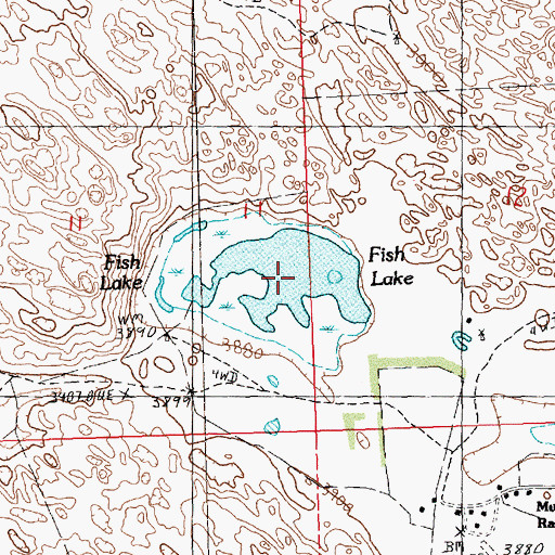 Topographic Map of Fish Lake, NE