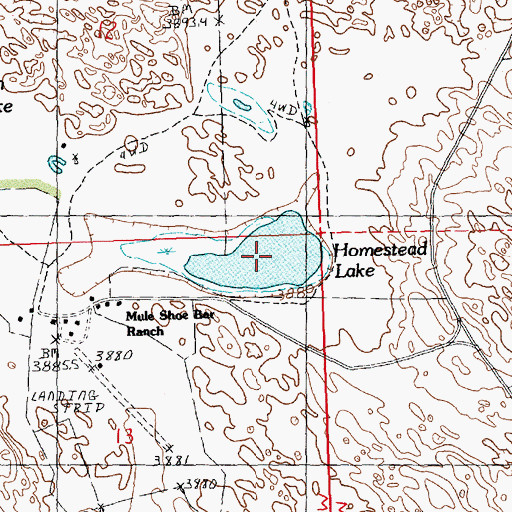 Topographic Map of Homestead Lake, NE
