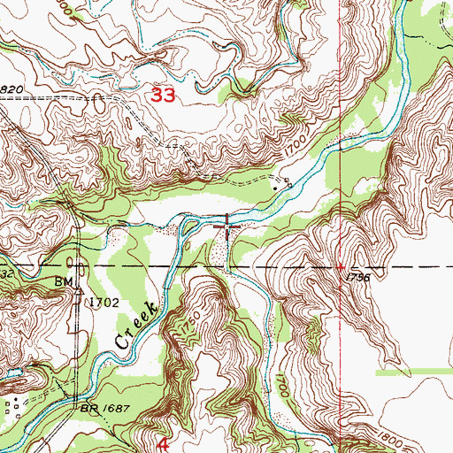 Topographic Map of Honey Creek, NE