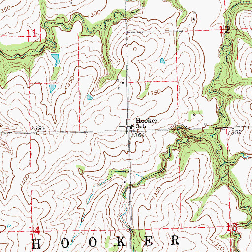 Topographic Map of Hooker School (historical), NE