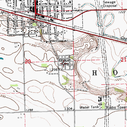 Topographic Map of Hooper Cemetery, NE