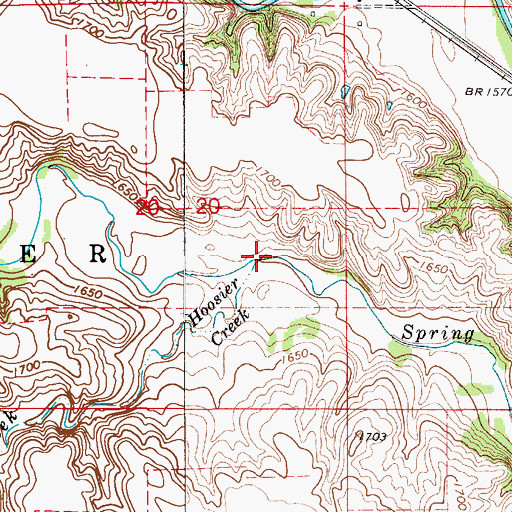 Topographic Map of Hoosier Creek, NE