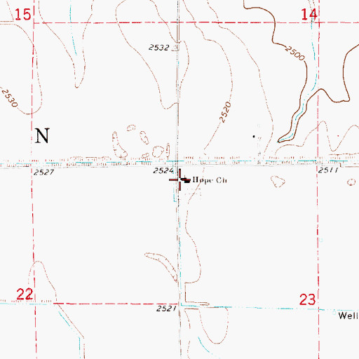 Topographic Map of Hope Church, NE