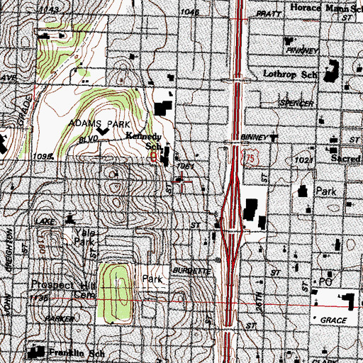 Topographic Map of Hope School, NE