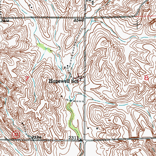 Topographic Map of Hopewell School (historical), NE