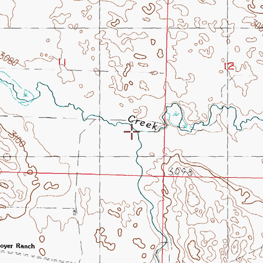 Topographic Map of Horse Creek, NE