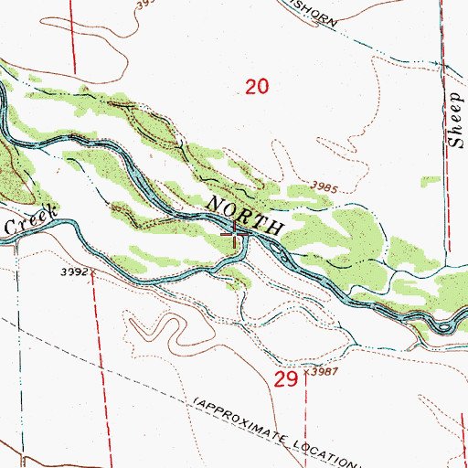Topographic Map of Horse Creek, NE