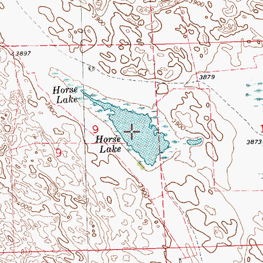 Topographic Map of Horse Lake, NE