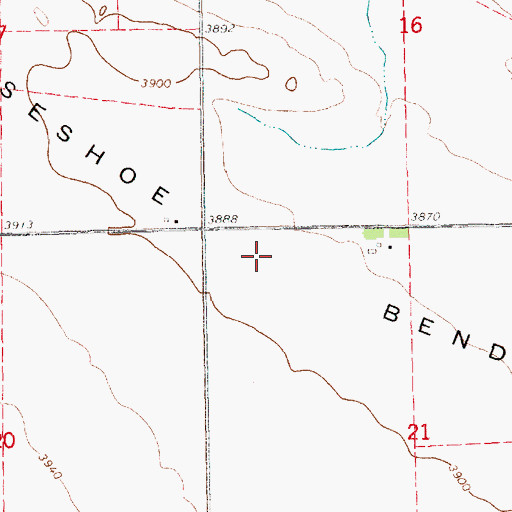 Topographic Map of Horseshoe Bend, NE