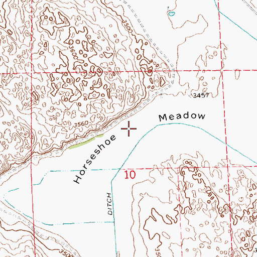 Topographic Map of Horseshoe Meadow, NE