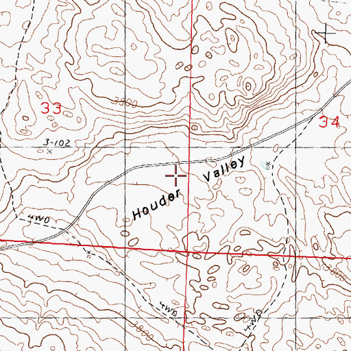 Topographic Map of Houder Valley, NE