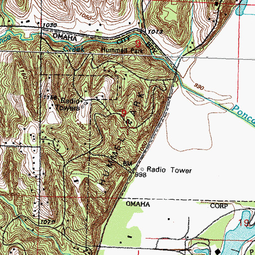 Topographic Map of Hoummel Park, NE