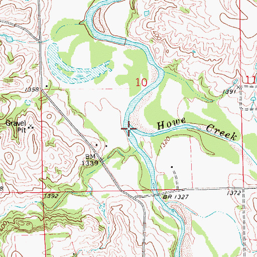 Topographic Map of Howe Creek, NE
