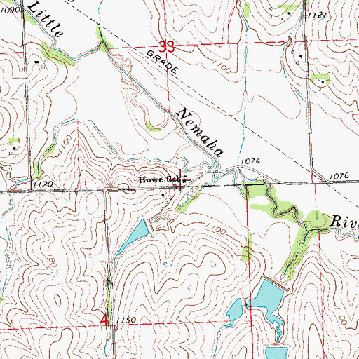 Topographic Map of Howe School (historical), NE