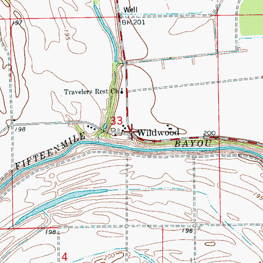 Topographic Map of Wildwood, AR