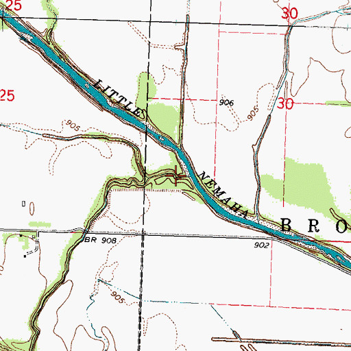 Topographic Map of Hughes Creek, NE