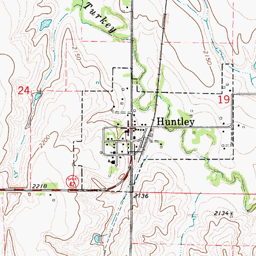 Topographic Map of Huntley, NE