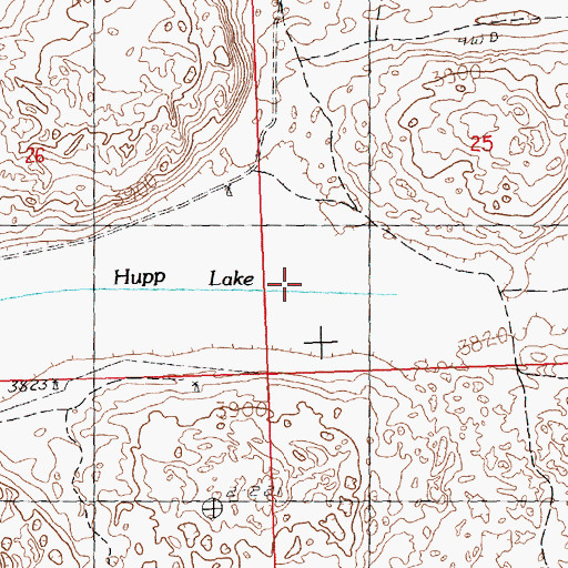 Topographic Map of Hupp Lake, NE