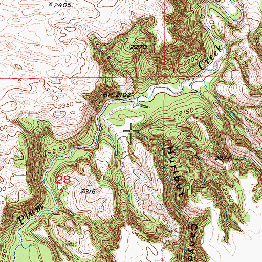 Topographic Map of Hurlbut Canyon, NE