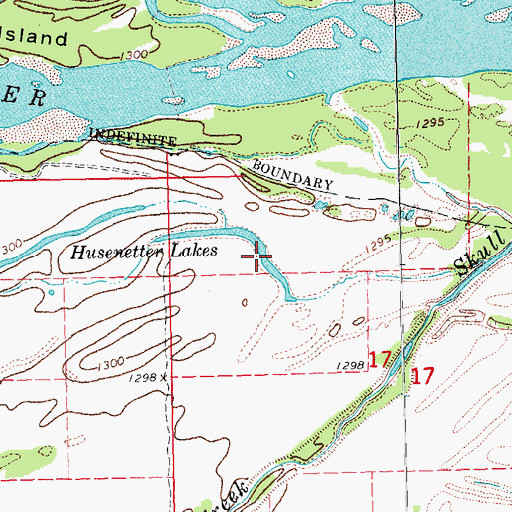 Topographic Map of Husenetter Lakes, NE