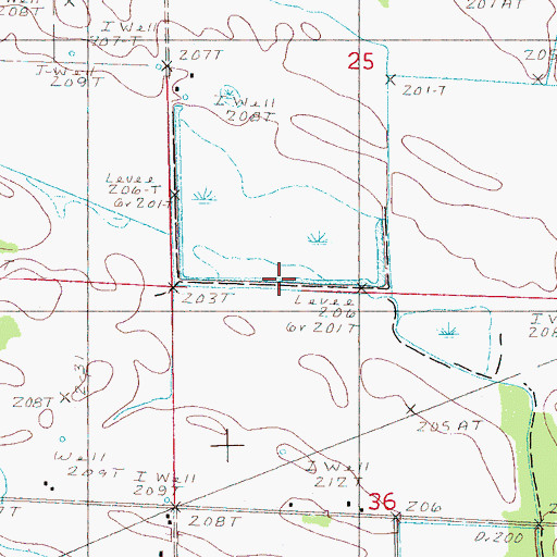 Topographic Map of Cole Lake, AR