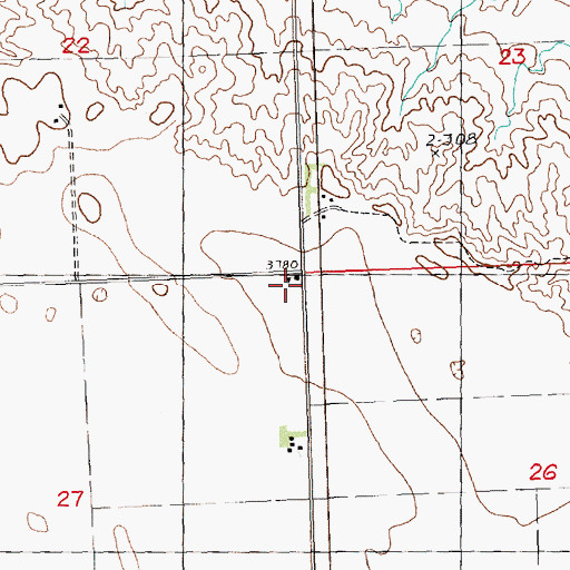 Topographic Map of Hutchinson School, NE