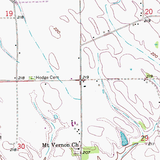 Topographic Map of Poplar Grove, AR