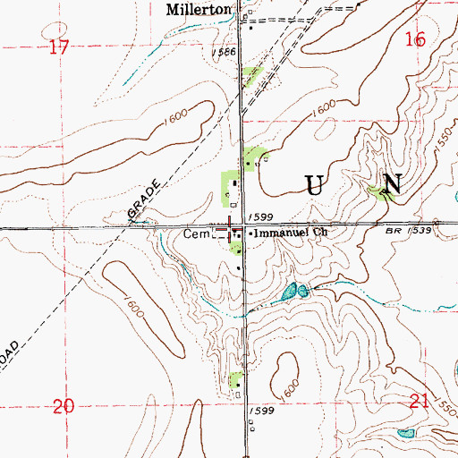 Topographic Map of Immanuel Church, NE