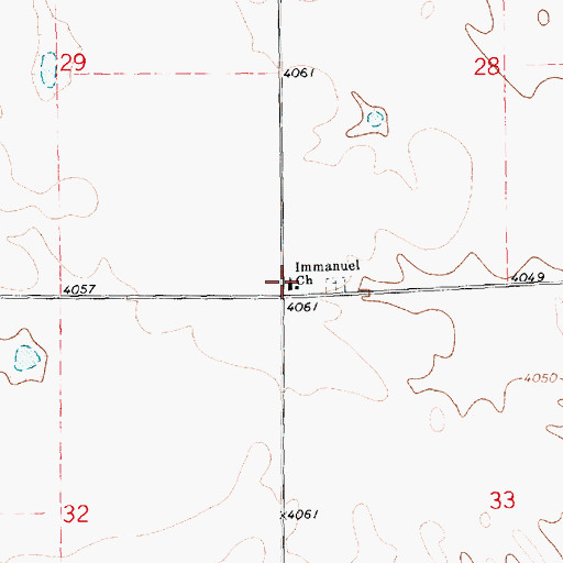 Topographic Map of Immanuel Church, NE