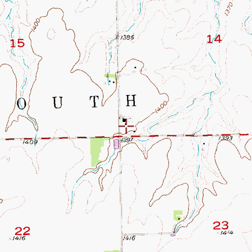 Topographic Map of Immanuel School, NE