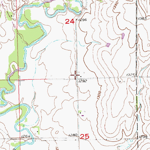 Topographic Map of Inavale School (historical), NE