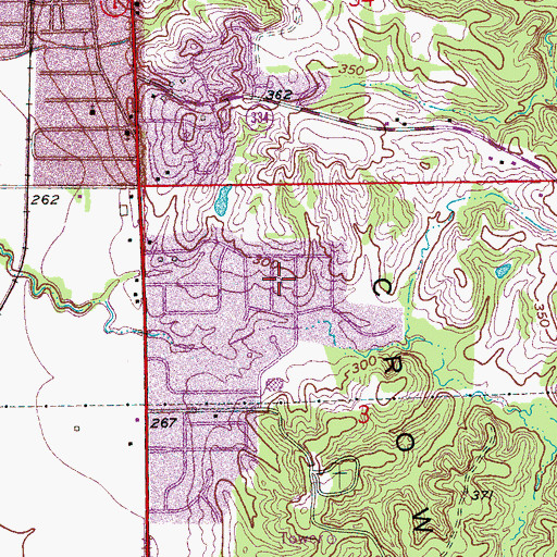 Topographic Map of Sycamore Street Park, AR