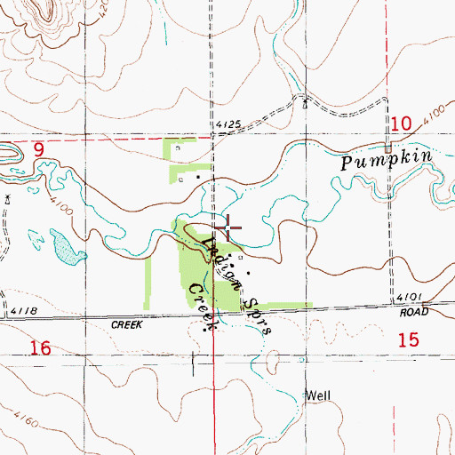 Topographic Map of Indian Springs Creek, NE