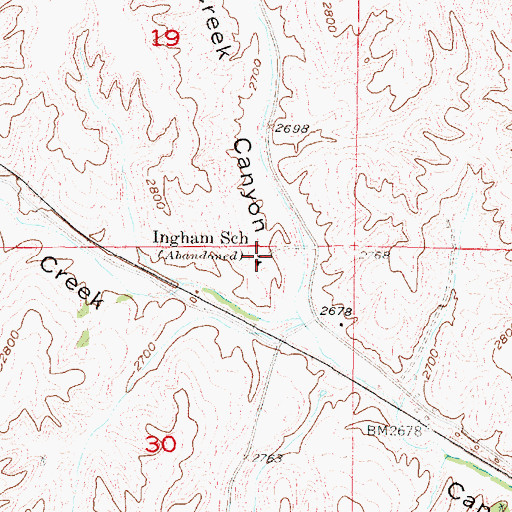 Topographic Map of Ingham School (historical), NE