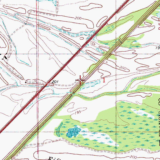 Topographic Map of Nickey (historical), AR