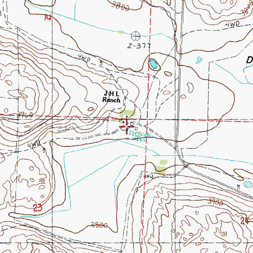 Topographic Map of JHL Ranch, NE