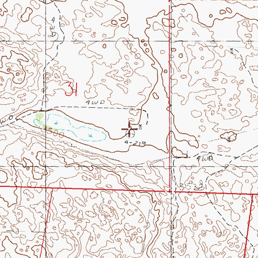 Topographic Map of J Garwood Ranch, NE
