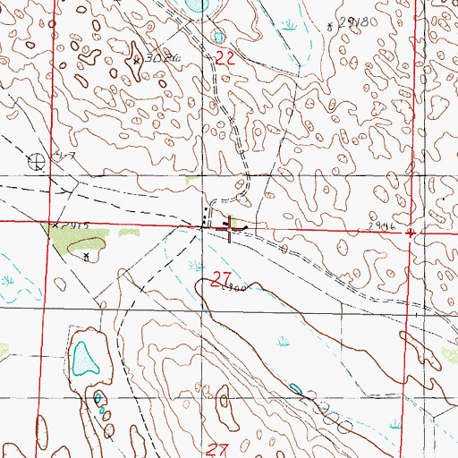 Topographic Map of J Lee Ranch, NE