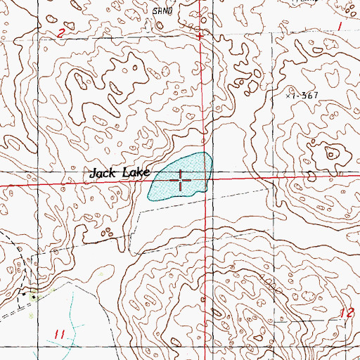 Topographic Map of Jack Lake, NE